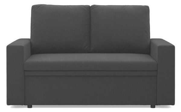 Sofa dwuosobowa, BLOM, Mikrofaza, 148x87x90 cm, czarny | TYLETEGOTU