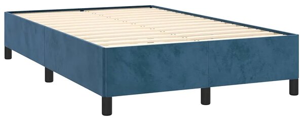 Niebieskie aksamitne łóżko z materacem 120x190 G5-F06