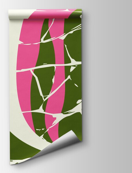 Fototapeta Różowe i zielone zawijasy, Fototapety Abstrakcja, Popularne Fototapety, t01035v5 - Tapeko.pl