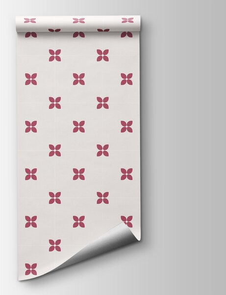 Fototapeta Wzór z małych czerwonych kwiatków, Fototapety Geometryczne, Popularne Fototapety, t01066v3 - Tapeko.pl