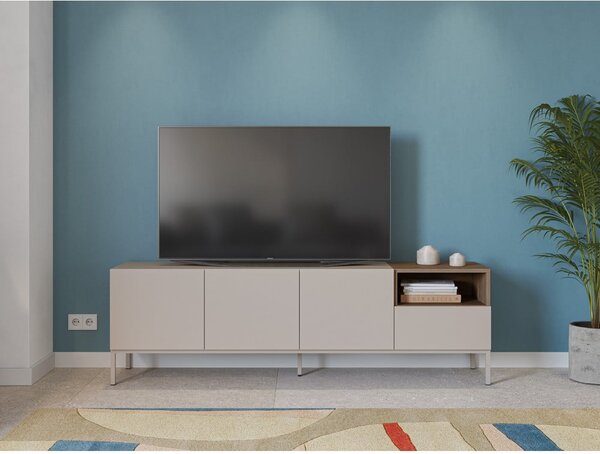 Kremowa szafka pod TV 180x55 cm Cailin – Marckeric