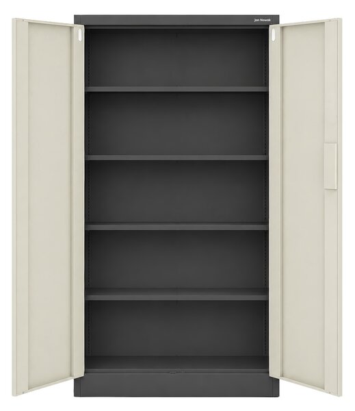 Szafa biurowa metalowa z zamkiem na szyfr antracytowa/dąb sonoma, 900x1850x400 mm: DANIEL Eco Design