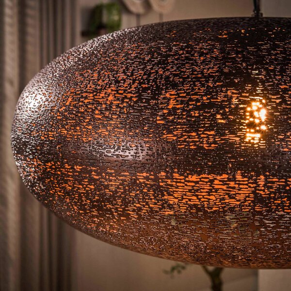 ZIJLSTRA Lampa wisząca Cielo, możliwość ściemniania, miedziany, salon / jadalnia, metal, antyczny