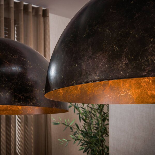 ZIJLSTRA Lampa wisząca Dome, możliwość ściemniania, brązowy / rdzawy, salon / jadalnia, metal, skandynawski