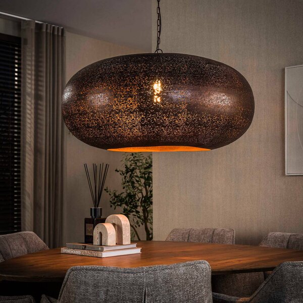 ZIJLSTRA Lampa wisząca Cielo, możliwość ściemniania, miedziany, salon / jadalnia, metal, antyczny