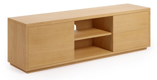 Szafka pod TV w dekorze dębu w naturalnym kolorze 150x44 cm Abilen − Kave Home