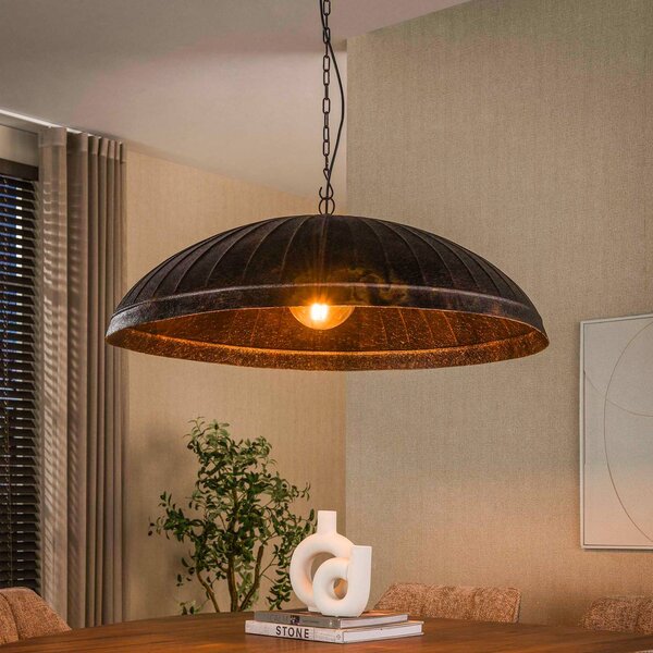ZIJLSTRA Lampa wisząca Guard, możliwość ściemniania, brązowy / rdzawy, salon / jadalnia, metal, dworkowy / rustykalny