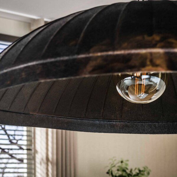ZIJLSTRA Lampa wisząca Guard, możliwość ściemniania, brązowy / rdzawy, salon / jadalnia, metal, dworkowy / rustykalny