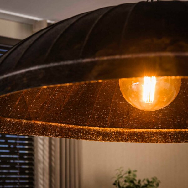 ZIJLSTRA Lampa wisząca Guard, możliwość ściemniania, brązowy / rdzawy, salon / jadalnia, metal, dworkowy / rustykalny