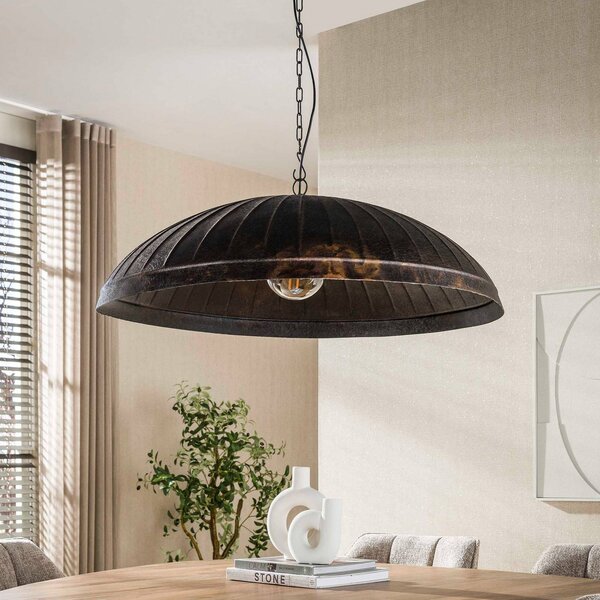ZIJLSTRA Lampa wisząca Guard, możliwość ściemniania, brązowy / rdzawy, salon / jadalnia, metal, dworkowy / rustykalny