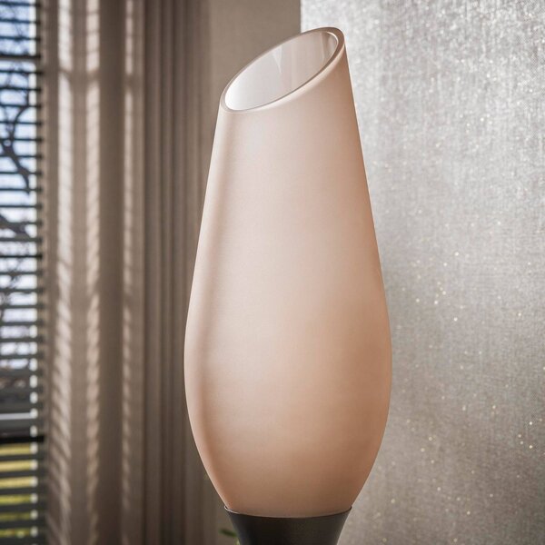 ZIJLSTRA Lampa stojąca Cocoon, brązowy / rdzawy, salon / jadalnia, szkło, skandynawski