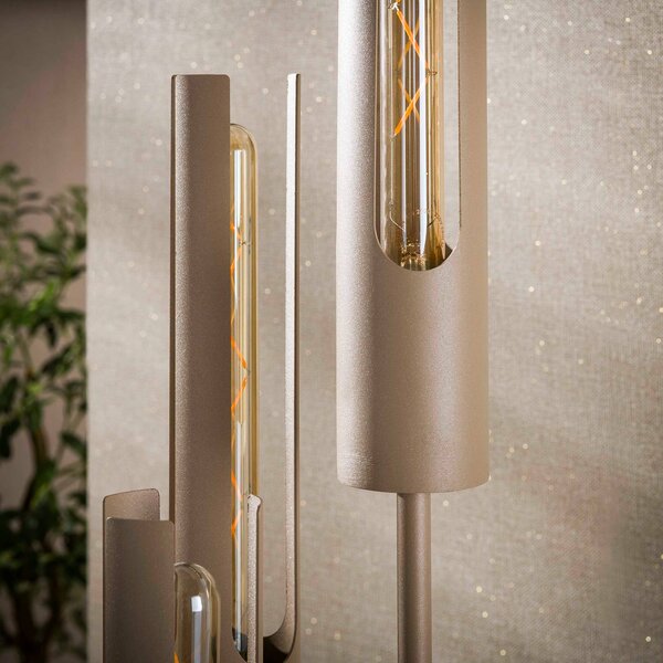 ZIJLSTRA Lampa stojąca Tube, kremowy / amber, salon / jadalnia, metal, skandynawski