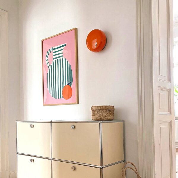 Kinkiet designerski BonBon ALDEX, możliwość ściemniania, żółty / pomarańczowy, salon / jadalnia, design