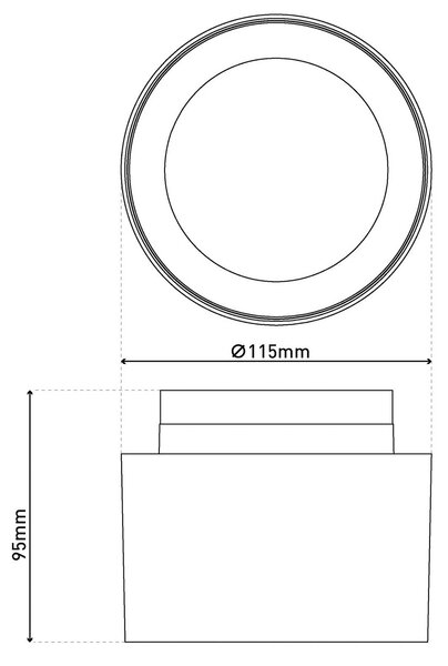 Näve Lampa sufitowa LED Trimes, możliwość ściemniania, czarny, salon / jadalnia, tworzywo sztuczne