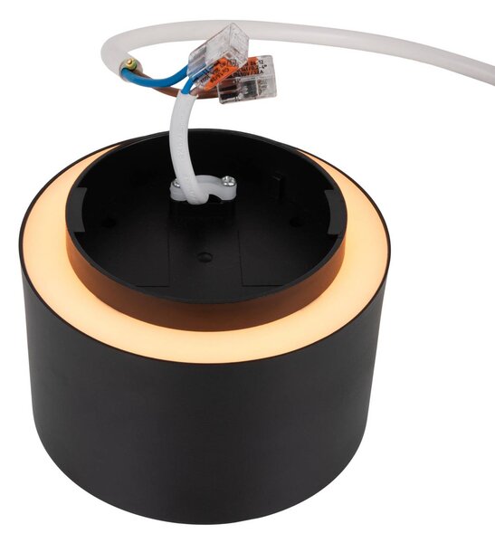Näve Lampa sufitowa LED Trimes, możliwość ściemniania, czarny, salon / jadalnia, tworzywo sztuczne
