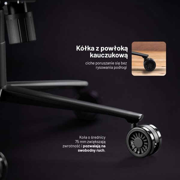 Fotel gamingowy materiałowy Diablo X-One 2.0 Normal Size, Burned Black