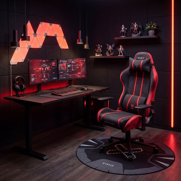 Fotel gamingowy materiałowy Diablo X-One 2.0 King Size, Bloody Mary