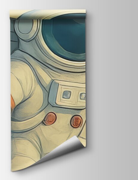 Fototapeta Dwóch astronautów stojących na planecie, Fototapety Kosmos, Popularne Fototapety, w03980 - Tapeko.pl