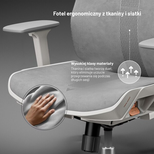 Fotel biurowy ergonomiczny Diablo V-Flash Light Grey