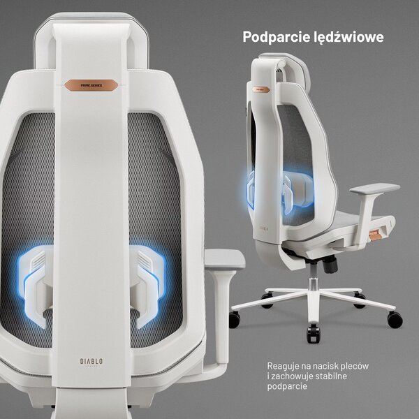 Fotel biurowy ergonomiczny Diablo V-Flash Light Grey