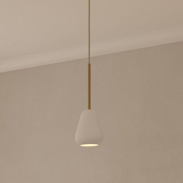 Nuura Aps Lampa wisząca designerska Anoli Spot, możliwość ściemniania, biały / opal, salon / jadalnia, metal, skandynawski