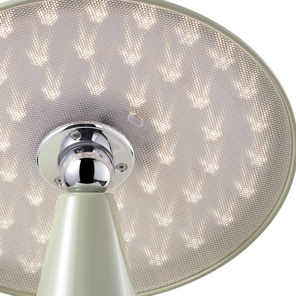 Beacon Lighting Lampa stołowa LED z akumulatorem Kinoko, zielona, 27 cm, CCT możliwość ściemniania, zielony, salon / jadalnia, tworzywo sztuczne, nowoczesny