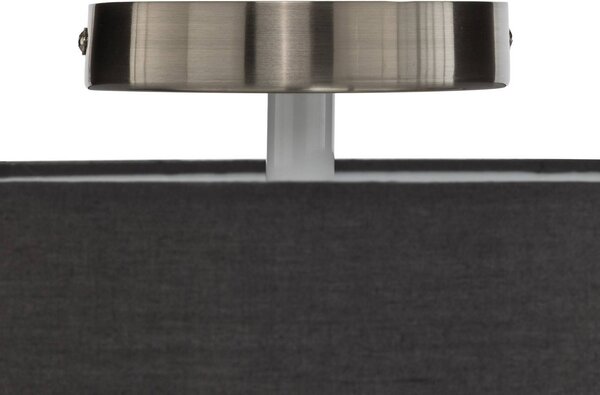 Lampa sufitowa Sebatin Lindby, możliwość ściemniania, aluminiowy / szary / cynkowy, sypialnia, tkanina / materiał / jedwab, nowoczesny
