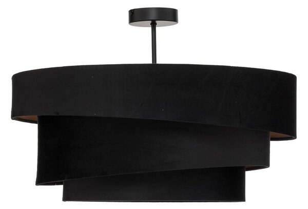 Lampa sufitowa Jusari Lindby, możliwość ściemniania, czarny, salon / jadalnia, tkanina / materiał / jedwab, nowoczesny