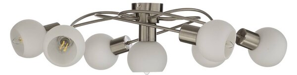 Lampa sufitowa Ciala Lindby, możliwość ściemniania, aluminiowy / szary / cynkowy, salon / jadalnia, szkło, nowoczesny
