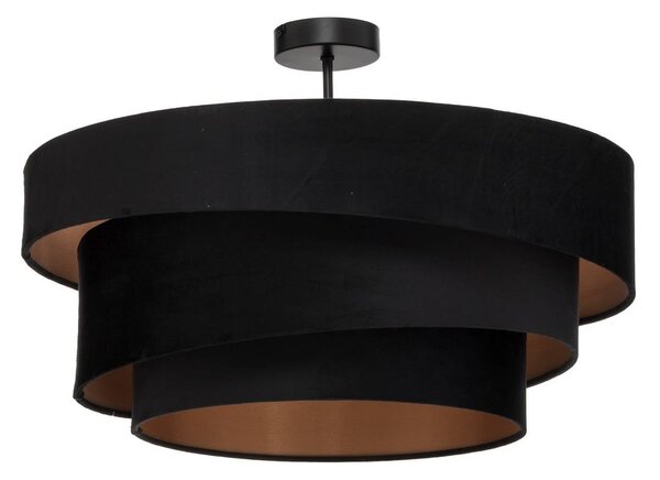 Lampa sufitowa Jusari Lindby, możliwość ściemniania, czarny, salon / jadalnia, tkanina / materiał / jedwab, nowoczesny