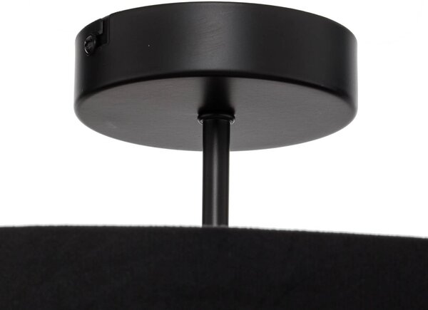Lampa sufitowa Jusari Lindby, możliwość ściemniania, czarny, salon / jadalnia, tkanina / materiał / jedwab, nowoczesny
