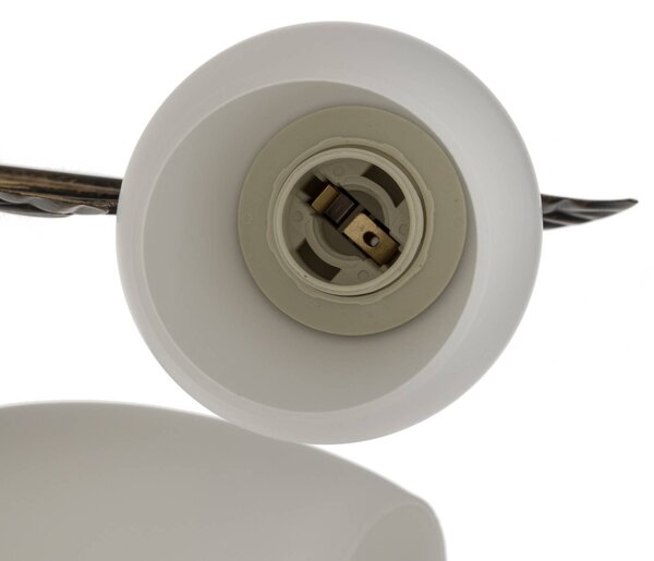 Lampa sufitowa Stefania Lindby, możliwość ściemniania, brązowy / rdzawy, salon / jadalnia, metal, antyczny