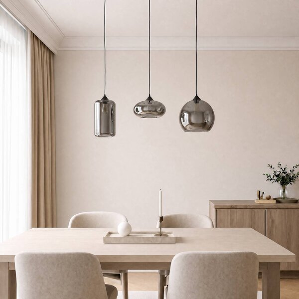 Lampa wisząca Marla Lindby, możliwość ściemniania, aluminiowy / szary / cynkowy, salon / jadalnia, metal, nowoczesny