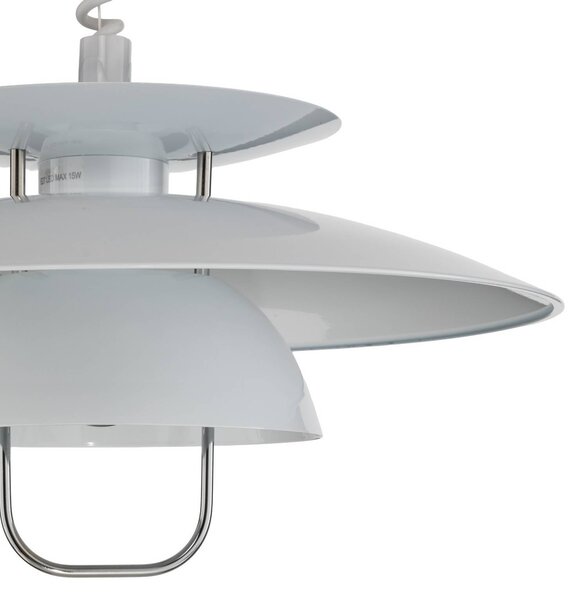 Lampa wisząca Nadija Lindby, możliwość ściemniania, biały / opal, kuchnia, metal, skandynawski
