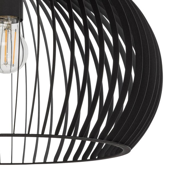 Lampa wisząca Jusra Lindby, możliwość ściemniania, czarny, kuchnia, metal, nowoczesny