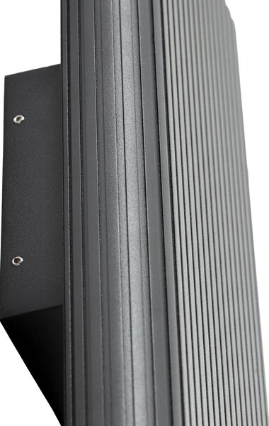Kinkiet zewnętrzny Raija Lucande, aluminiowy / szary / cynkowy, aluminium, nowoczesny