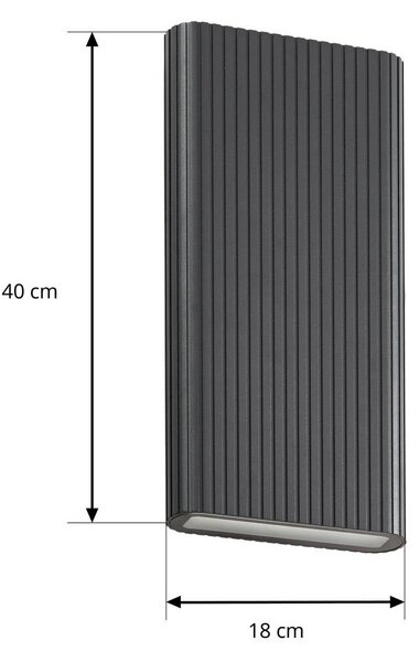 Kinkiet zewnętrzny Raija Lucande, aluminiowy / szary / cynkowy, aluminium, nowoczesny