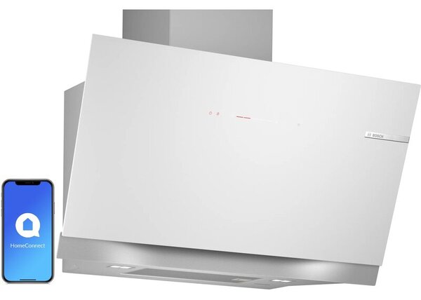 Okap BOSCH DWK91LT20 BiaÅe szkÅo 1007m3/h 51dB klasa A+
