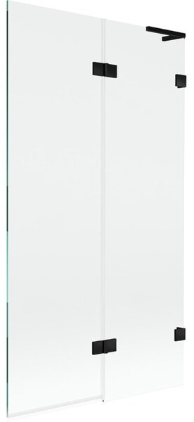 Mexen Lunar L parawan nawannowy 2-skrzydłowy prawy 100 x 150 cm, transparent, czarny - 897L-100-100-70-00-P