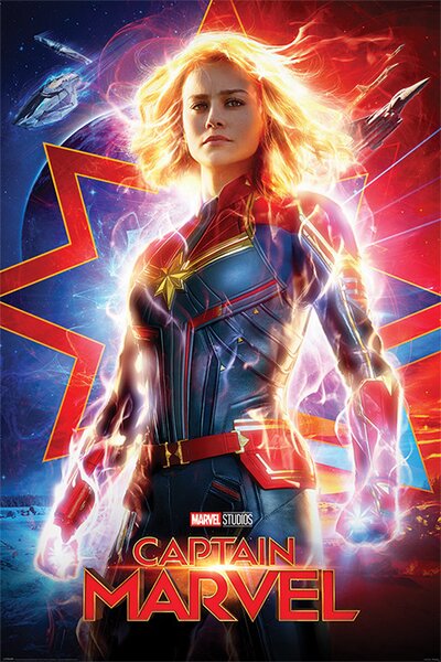 Plakat, Obraz Captain Marvel - Higher Further Faster, (61 x 91.5 cm)
