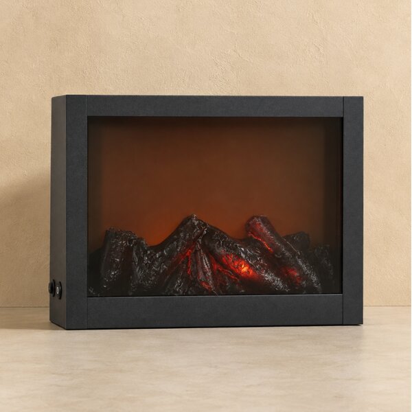 Kominek dekoracyjny LED, metalowy, 10 x 29 x 23 cm