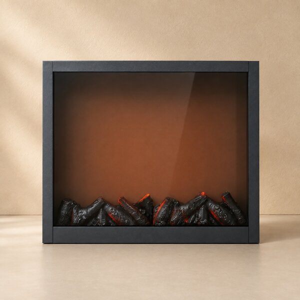 Kominek dekoracyjny LED, metalowy, 10 x 41 x 35 cm