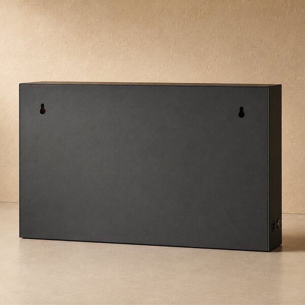 Kominek dekoracyjny LED, metalowy, 10 x 41 x 25 cm