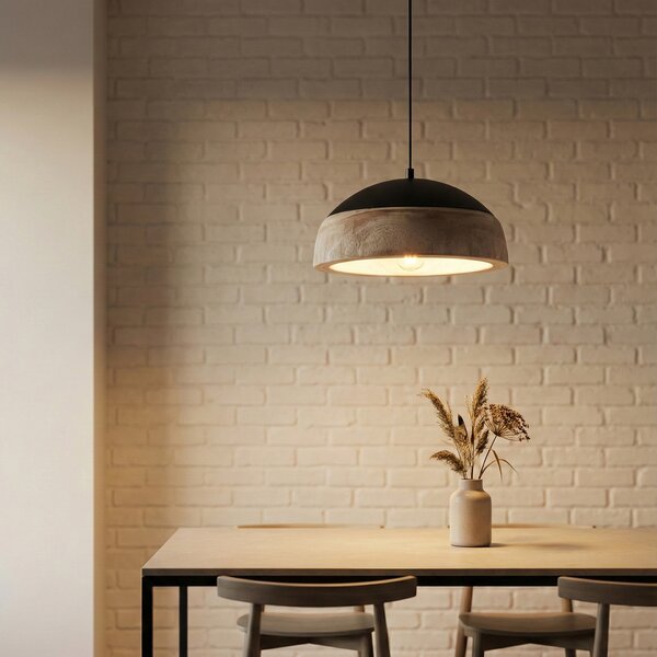 Lampa Wisząca Lucande, Leivar, ściemnialny, drewniany, salon, drewno, nowoczesny