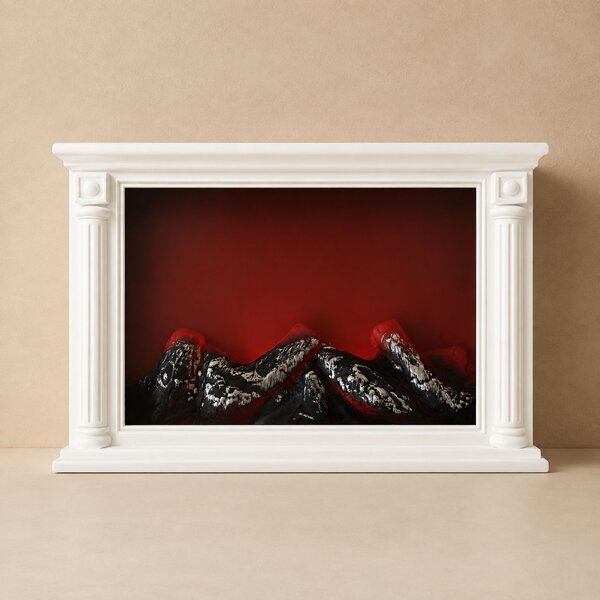 Kominek dekoracyjny LED w stylu klasycznym, 10 x 33 x 21 cm