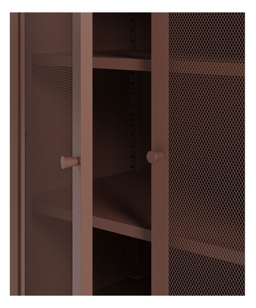 Bordowa metalowa szafka 70x100x40 cm Fayna – Marckeric