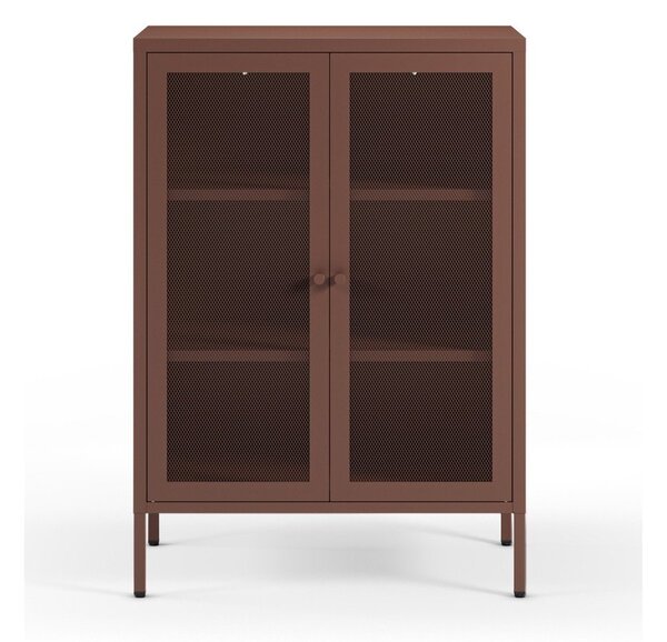 Bordowa metalowa szafka 70x100x40 cm Fayna – Marckeric