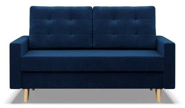 Sofa rozkÅadana, MILO, velvet, 152x92x92 cm, granatowy | TYLETEGOTU