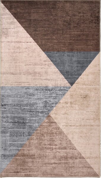 Brązowo-beżowy dywan odpowiedni do prania 150x80 cm – Vitaus