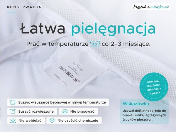 DWUWARSTWOWY Ochraniacz na materac - TOPPER 90 x 200 cm